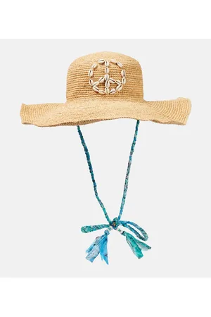 Alanui Seashell-embellished raffia sun hat
