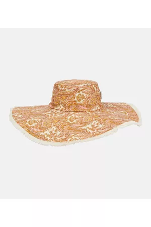ZIMMERMANN Mujer Sombreros - Paisley linen sun hat