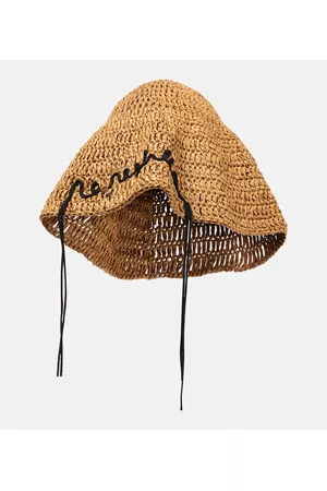 Nanushka Mujer Sombreros - Embroidered woven sun hat