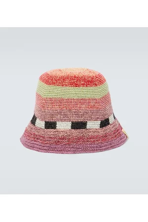 VISVIM Hombre Sombreros - Meda striped crochet bucket hat
