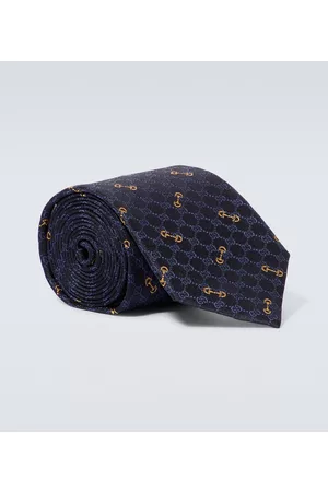 Gucci Hombre Corbatas - Horsebit silk tie