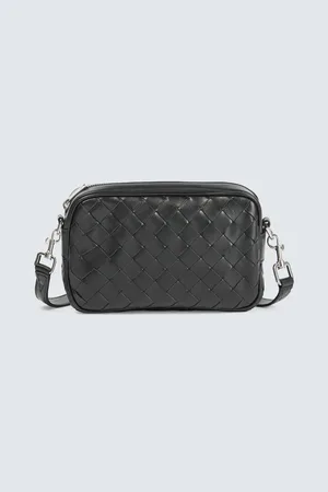 Bottega Veneta Mini Intrecciato leather camera bag