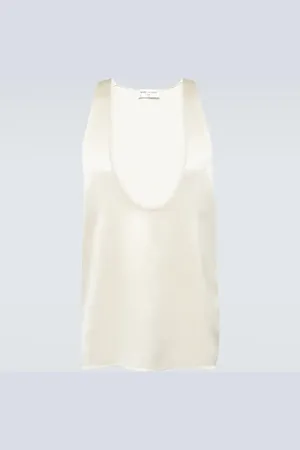 Saint Laurent Silk satin crÃªpe tank top