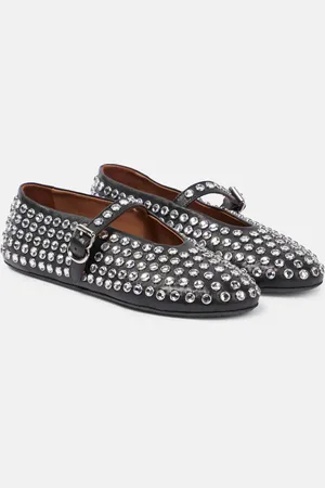Alaïa AlaÃ¯a Embellished leather ballet flats