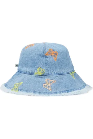 The New Society Burbank embroidered denim bucket hat