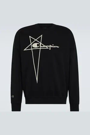 Rick Owens X ChampionÂ® embroidered cotton sweatshirt