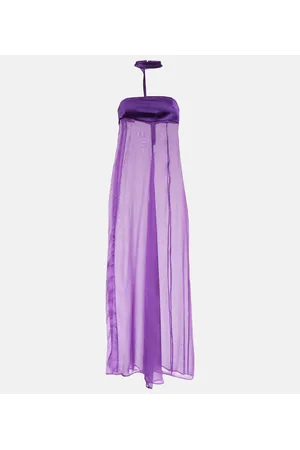 Didu Halterneck silk chiffon maxi dress
