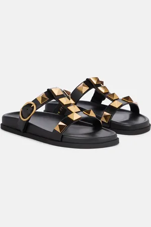 VALENTINO GARAVANI Roman Stud leather slides