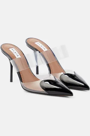 Alaïa AlaÃ¯a CÅur patent leather and PU mules