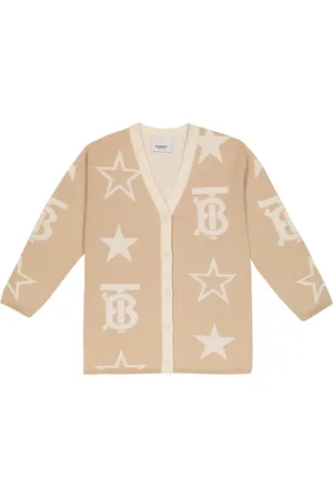 Burberry TB Monogram jacquard cotton-blend cardigan