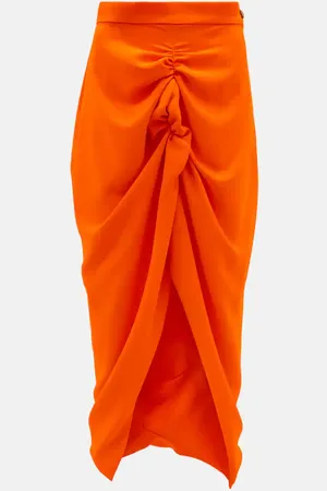 Vivienne Westwood Panther asymmetrical crÃªpe midi skirt