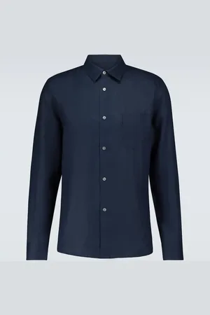 DEREK ROSE Monaco 2 long-sleeved linen shirt