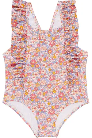 Tartine Et Chocolat Baby ruffled floral swimsuit