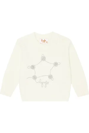 Il gufo Baby embroidered wool sweater