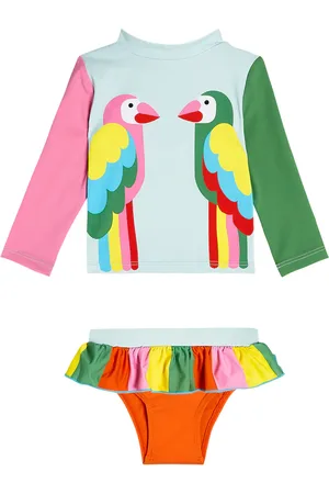 Stella McCartney Baby printed rashguard and bikini bottoms