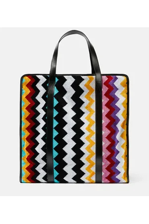 Missoni Cyrus ZigZag leather-trimmed tote bag