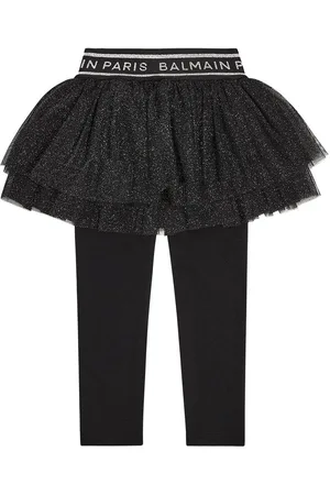 Balmain Tulle and jersey leggings