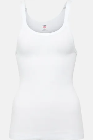 RE/DONE Ribbed-knit cotton jersey tank top