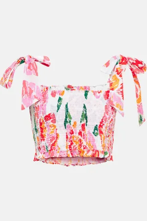 POUPETTE ST BARTH Triny printed cotton crop top