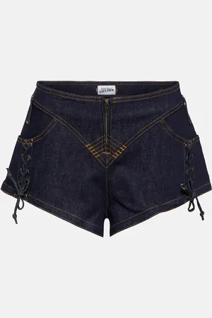 Jean Paul Gaultier Lace-up denim shorts