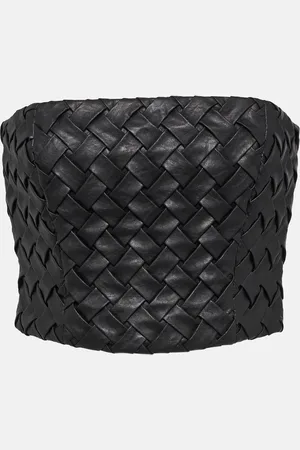 ROTATE Braided faux leather bustier