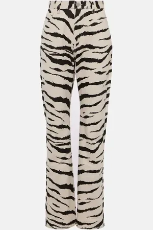 Alaïa AlaÃ¯a Zebra-print jeans