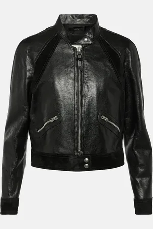 Tom Ford Cropped leather biker jacket