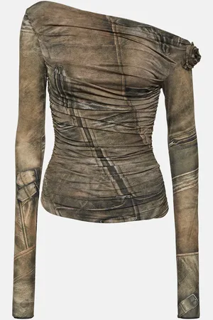 BLUMARINE Floral-appliquÃ© printed top