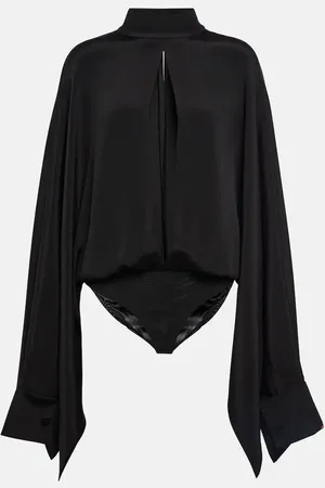 Tom Ford Cutout silk crÃªpe bodysuit