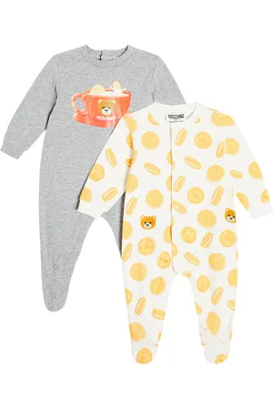 Moschino Baby set of 2 logo printed onesies