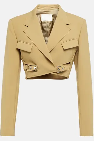 DION LEE Interlock belted cropped blazer
