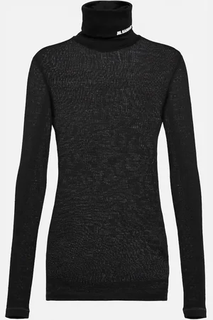 Jil Sander Logo turtleneck sweater