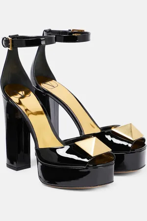 VALENTINO GARAVANI One Stud patent leather platform sandals