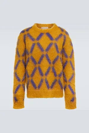 Marni Intarsia mohair-blend sweater
