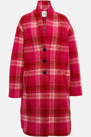 Marant Etoile Gabriel checked flannel coat