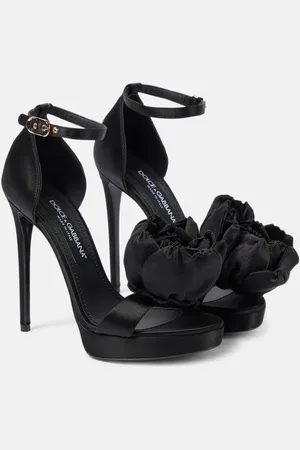 Dolce & Gabbana Keira floral-appliquÃ© satin sandals
