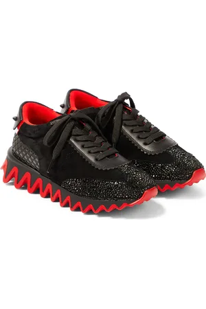 Christian Louboutin Mini Shark embellished suede sneakers