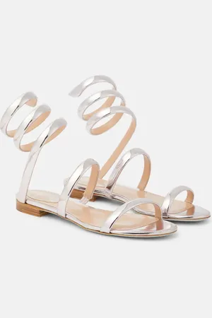 RENE CAOVILLA Cleo mirrored leather sandals