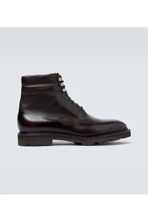 JOHN LOBB Alder leather lace-up boots
