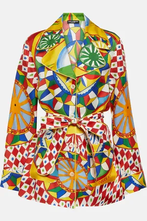 Dolce & Gabbana Printed silk pajama shirt