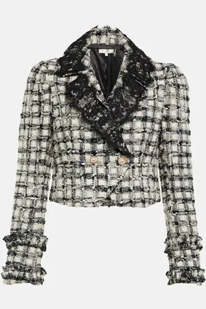 LOVESHACKFANCY Patrick cropped tweed jacket