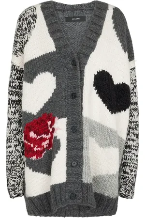 Joseph Intarsia wool-blend cardigan