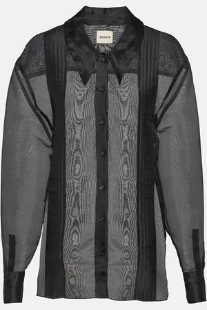 Khaite Nori pleated silk shirt