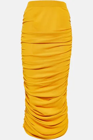 Altuzarra Chukwu ruched jersey midi skirt
