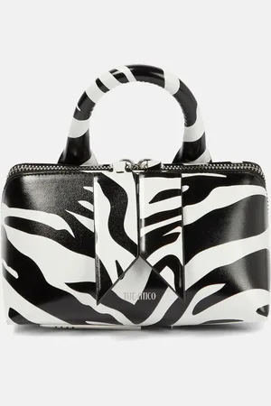 The Attico Friday Mini zebra-print leather tote bag