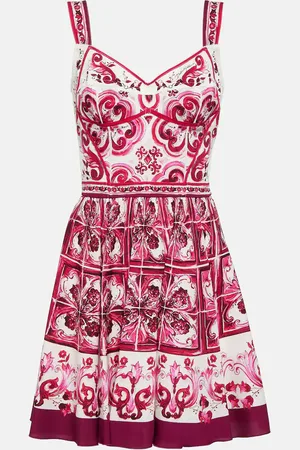 Dolce & Gabbana Majolica silk-blend minidress