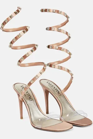VALENTINO GARAVANI Rockstud PVC and leather sandals