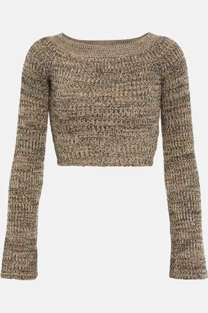 Chloé ChloÃ© Cropped cashmere-blend sweater
