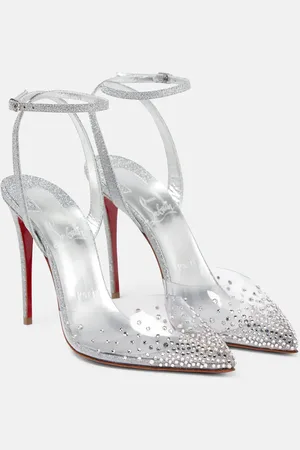 Christian Louboutin Spikaqueen embellished PVC pumps