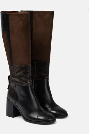 See by Chloé See By ChloÃ© Patchwork leather and suede knee-high boots